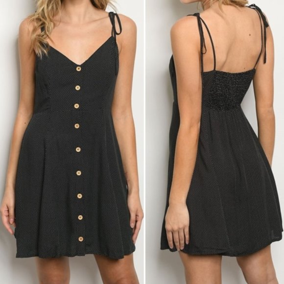 Trend Setter Diva Boutique Dresses & Skirts - #23 GIRLY & FLIRTY LITTLE BLACK DOTTED DRESS